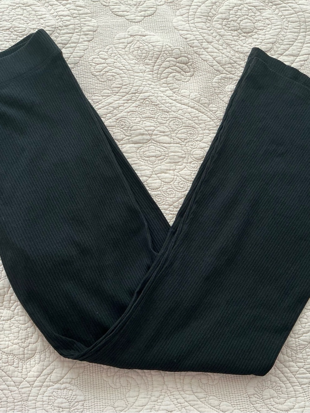 PINK Victoria's Secret Black Ribbed Leggings